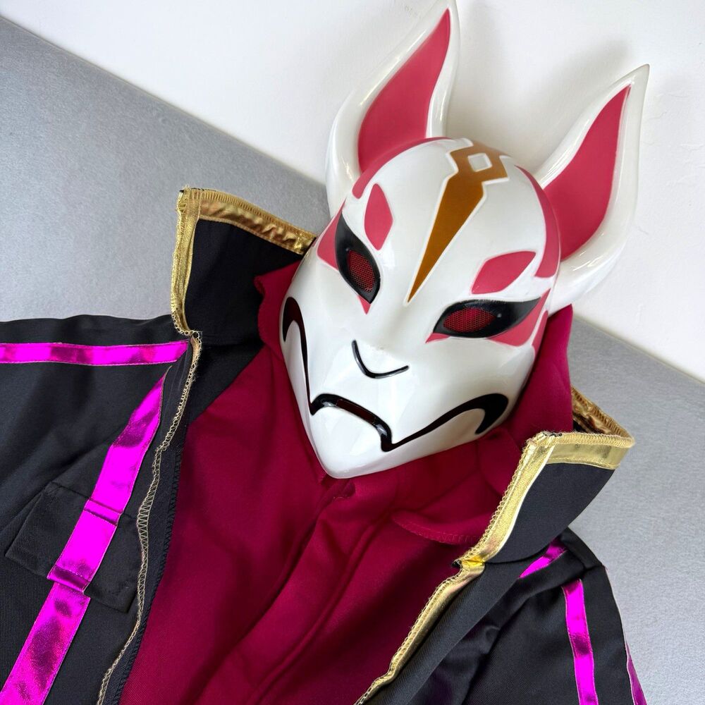 Fortnite Drift Costume Youth Medium 8-10 Spirit Halloween Mask Gloves Jacket